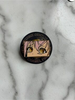 Strike Gently Premium Enamel Pin -Anime eyes with spinning backdrop